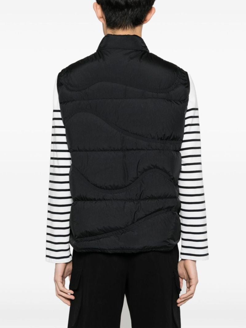 Black Logo-patch Padded Gilet