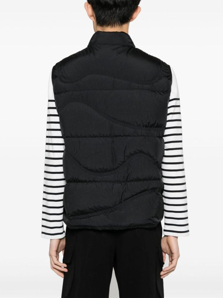 Black Logo-patch Padded Gilet