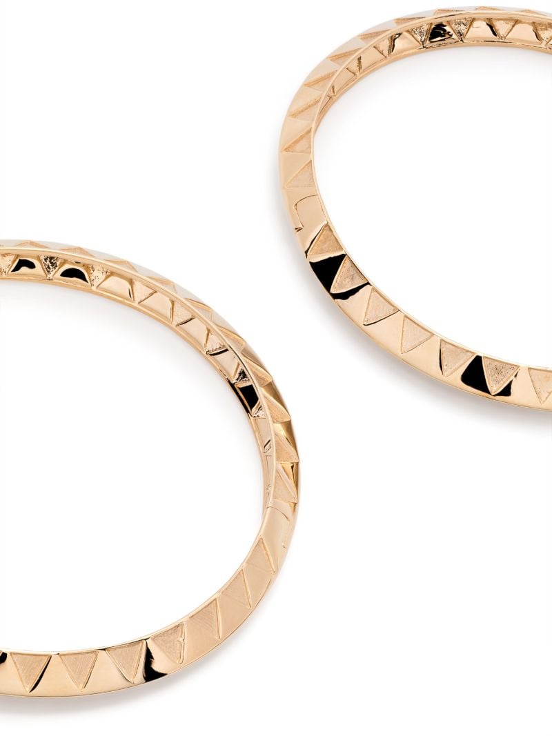 18k Yellow Gold Knife Edge Hoop Earrings