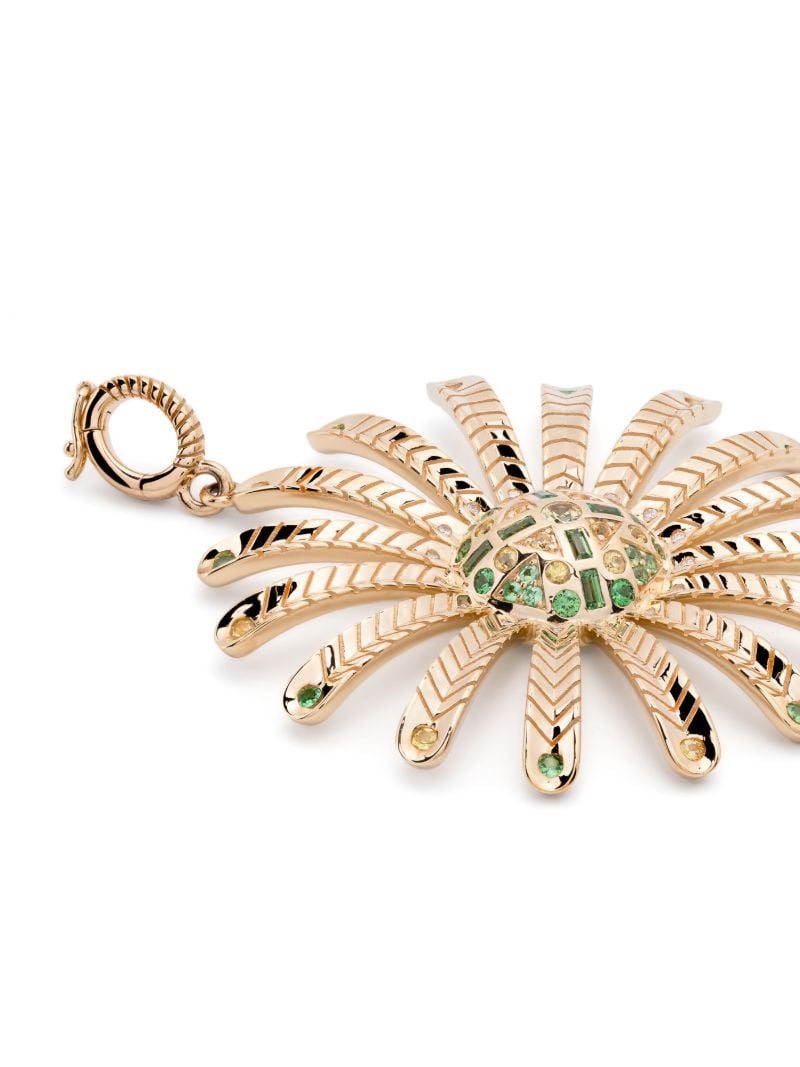 18k Yellow Gold Major Sunflower Pendant
