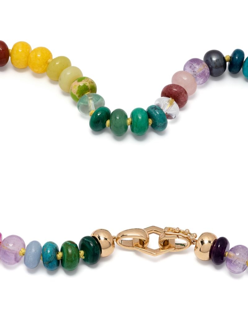18k Yellow Gold Rainbow Bead Foundation Necklace
