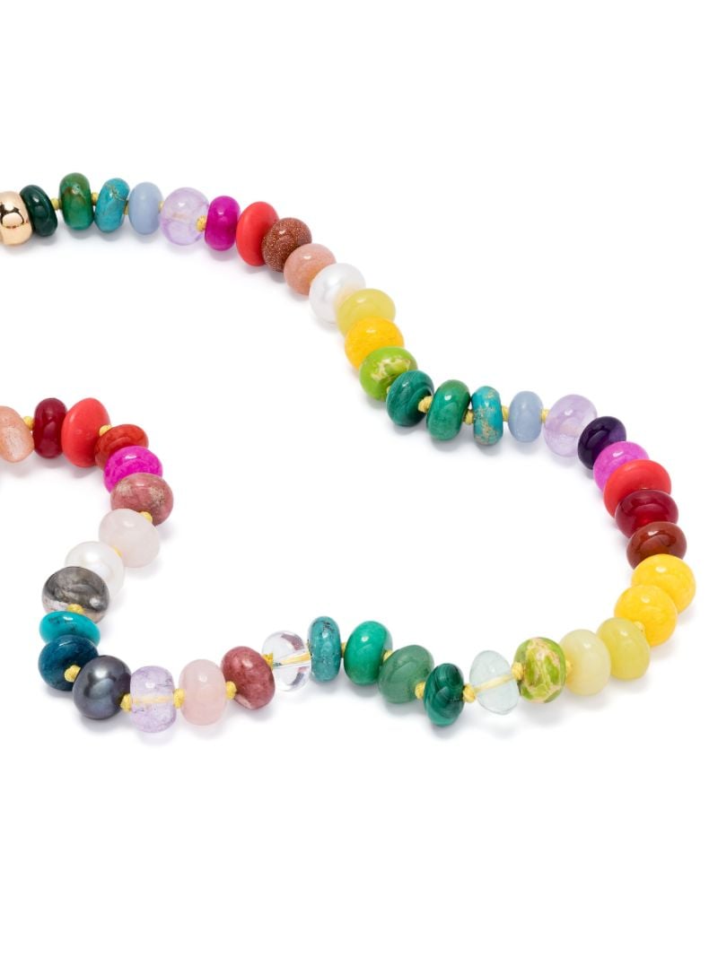 18k Yellow Gold Rainbow Bead Foundation Necklace