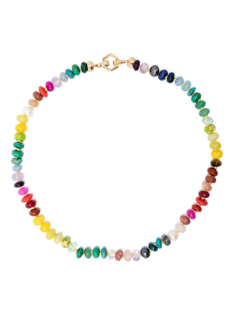 18k Yellow Gold Rainbow Bead Foundation Necklace