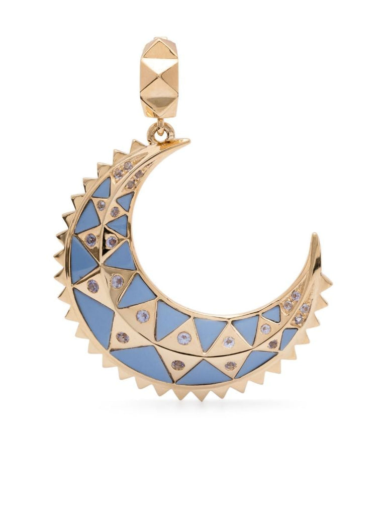 18k Yellow Gold Mini Moon Pendant