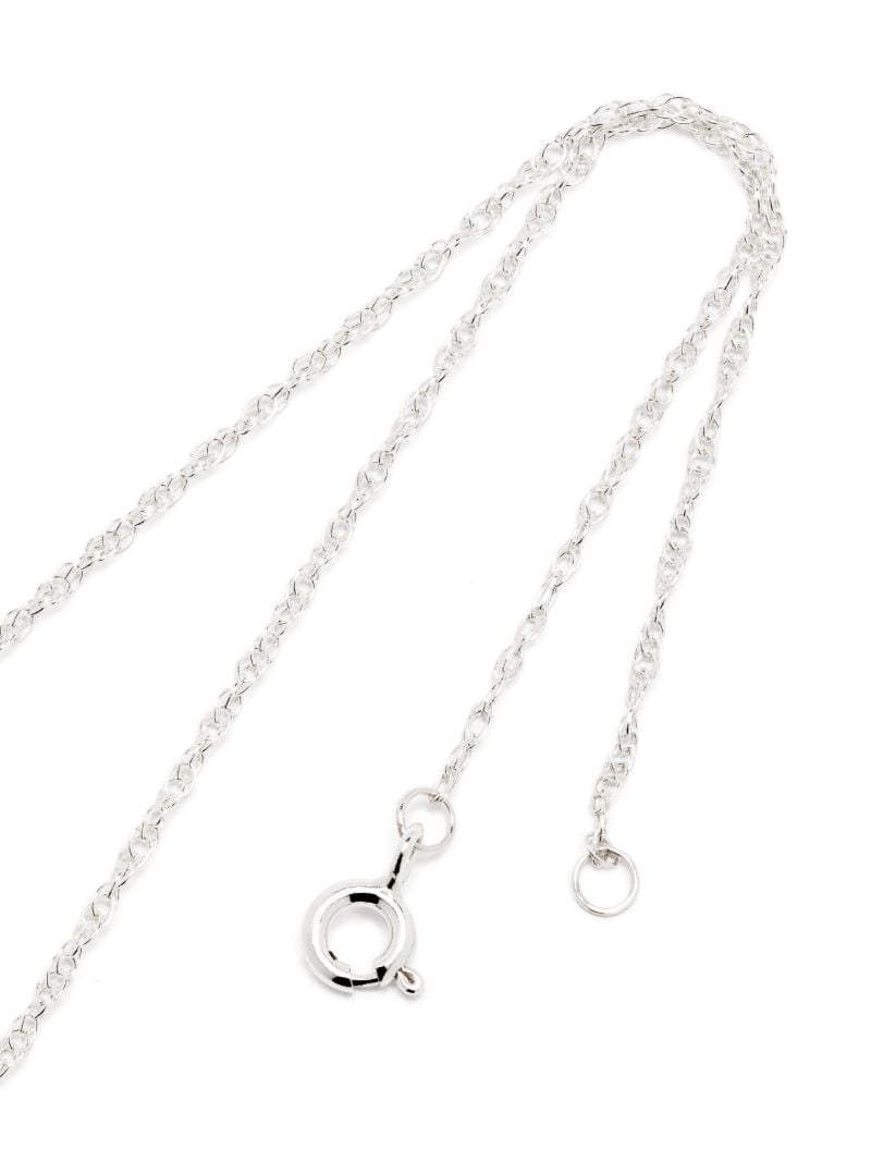 Sterling Silver Bamboo Sapphire Necklace