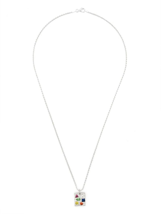 Sterling Silver Cottage Rose Garden Sapphire Necklace
