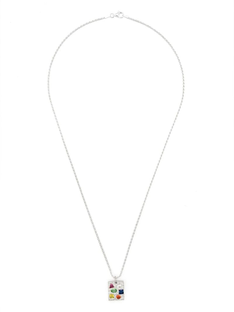 Sterling Silver Cottage Rose Garden Sapphire Necklace