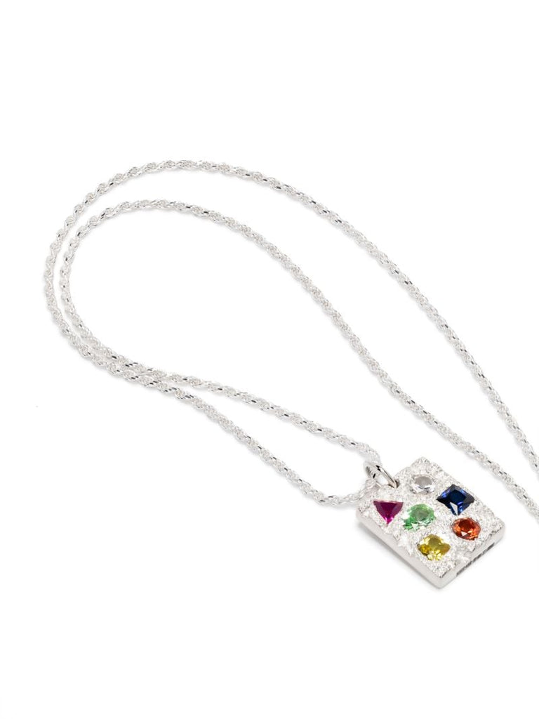 Sterling Silver Cottage Rose Garden Sapphire Necklace