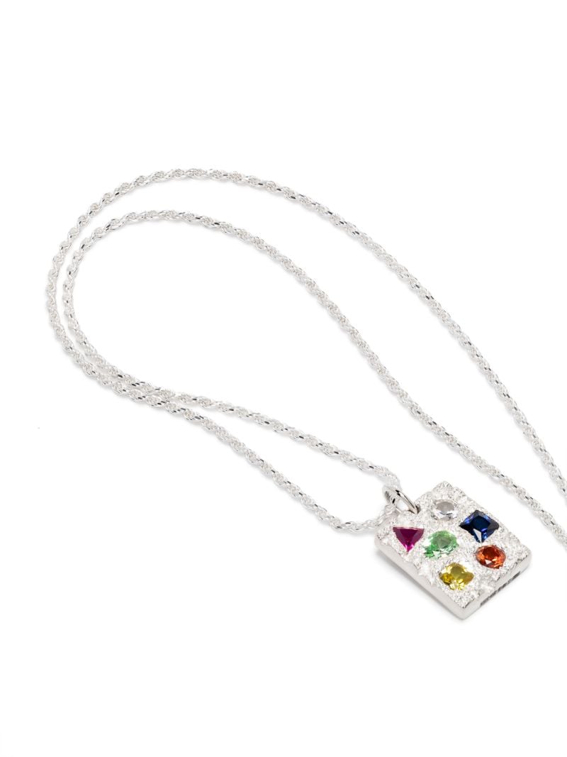 Sterling Silver Cottage Rose Garden Sapphire Necklace
