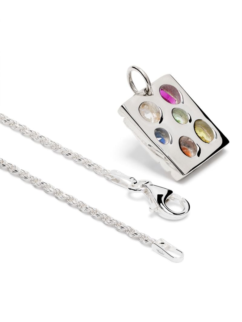 Sterling Silver Cottage Rose Garden Sapphire Necklace