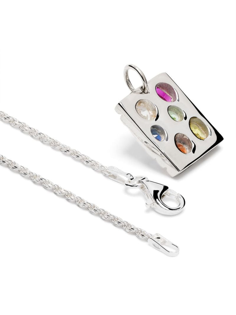 Sterling Silver Cottage Rose Garden Sapphire Necklace