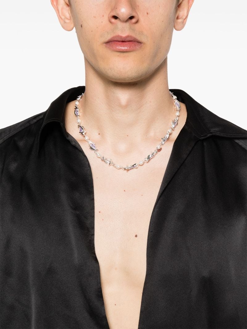 Sterling Silver Eryn Navette Choker Necklace