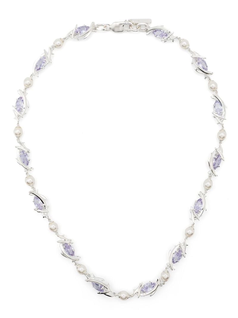 Sterling Silver Eryn Navette Choker Necklace