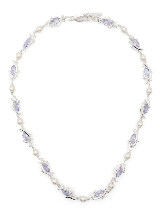 Sterling Silver Eryn Navette Choker Necklace