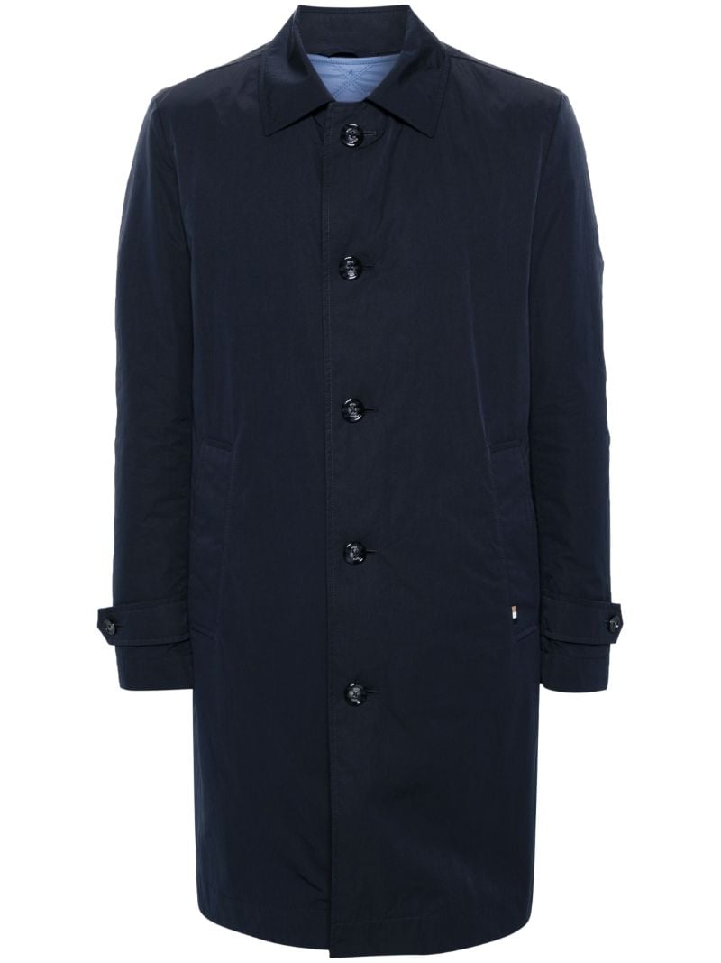 Blue Single-breasted Coat