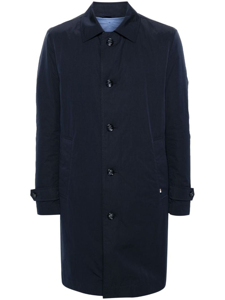 Blue Single-breasted Coat