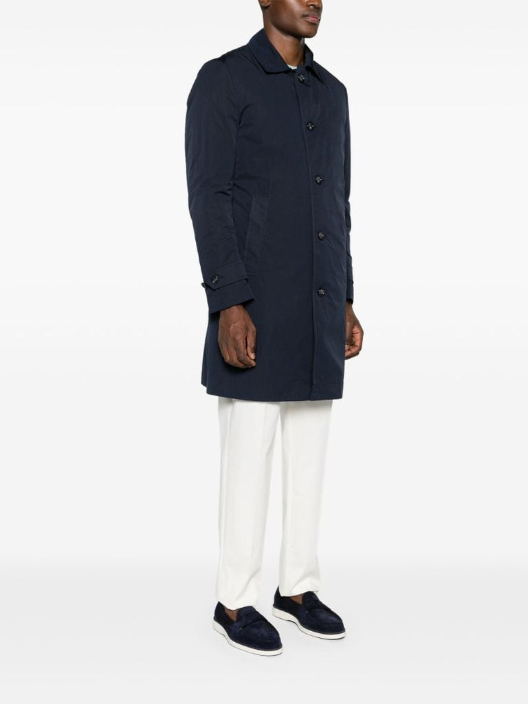 Blue Single-breasted Coat