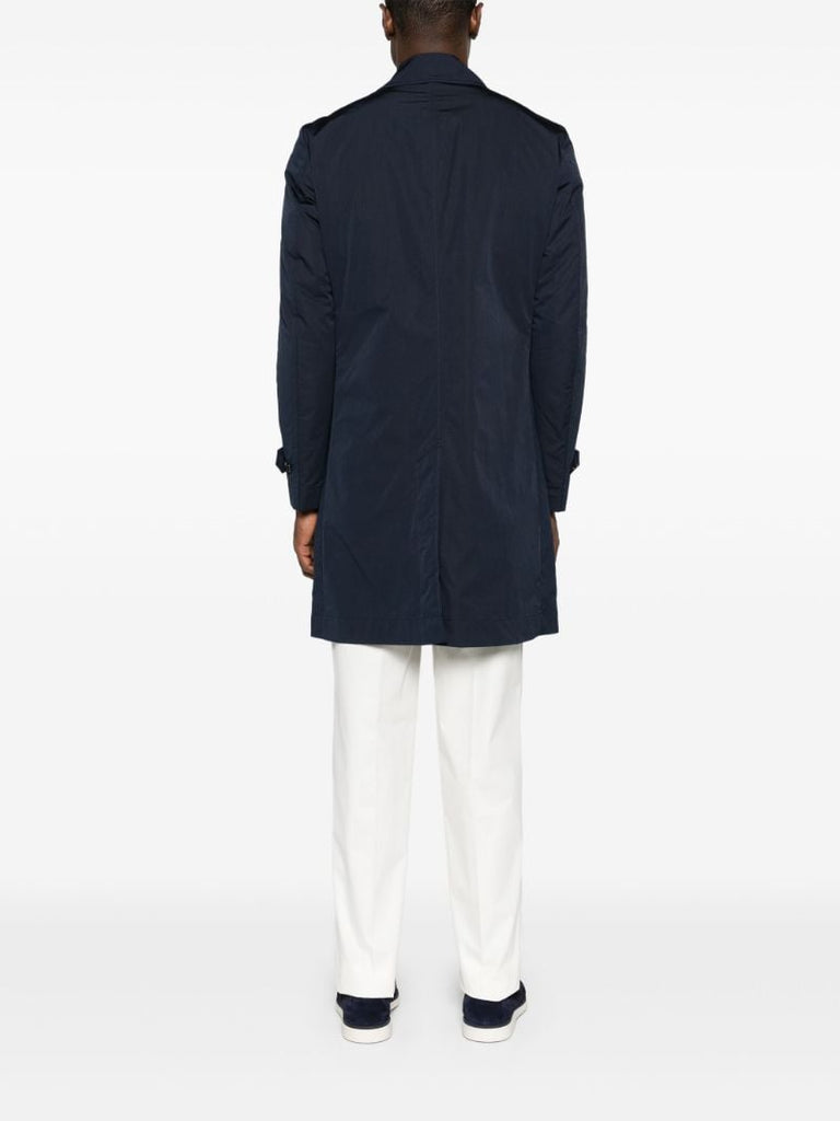 Blue Single-breasted Coat