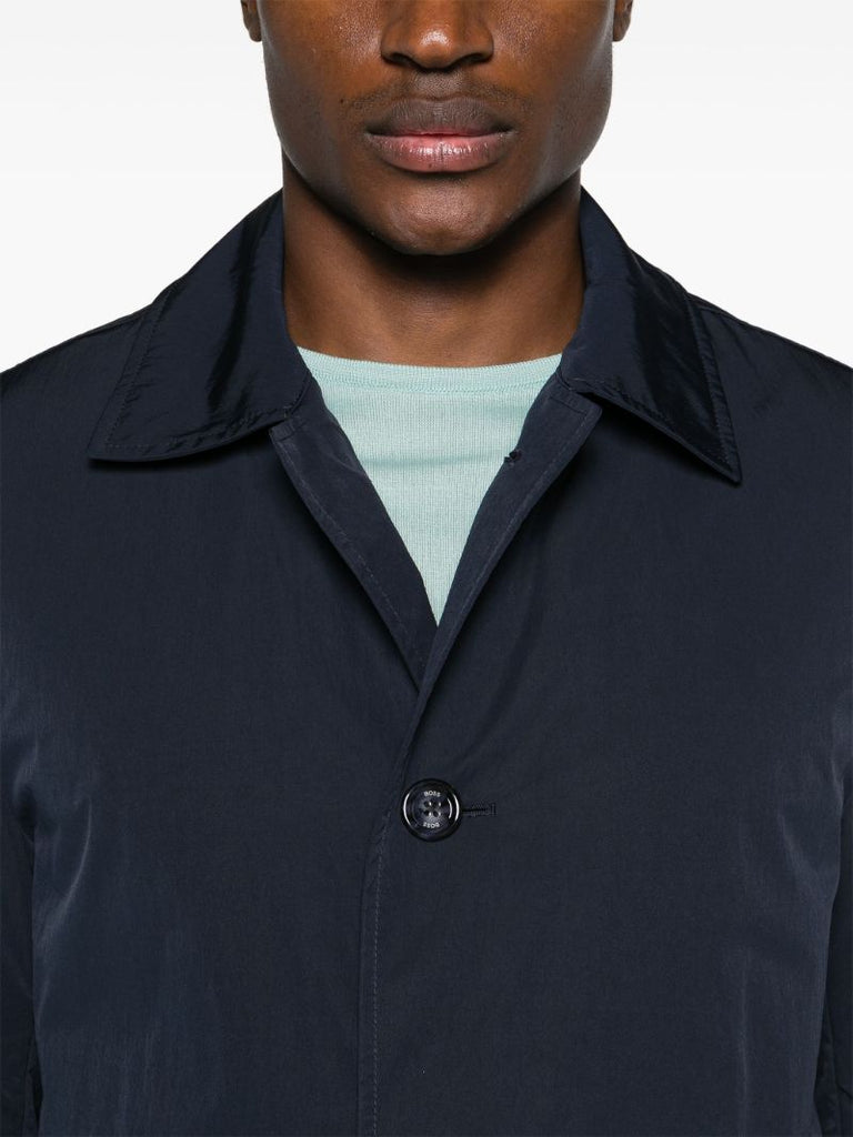 Blue Single-breasted Coat