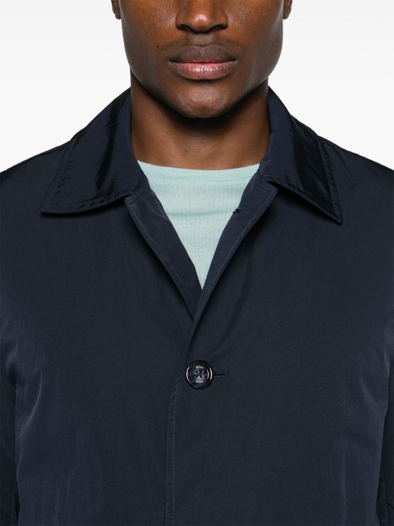 Blue Single-breasted Coat
