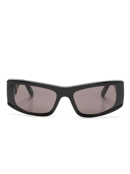 Black Logo Rectangular-frame Sunglasses