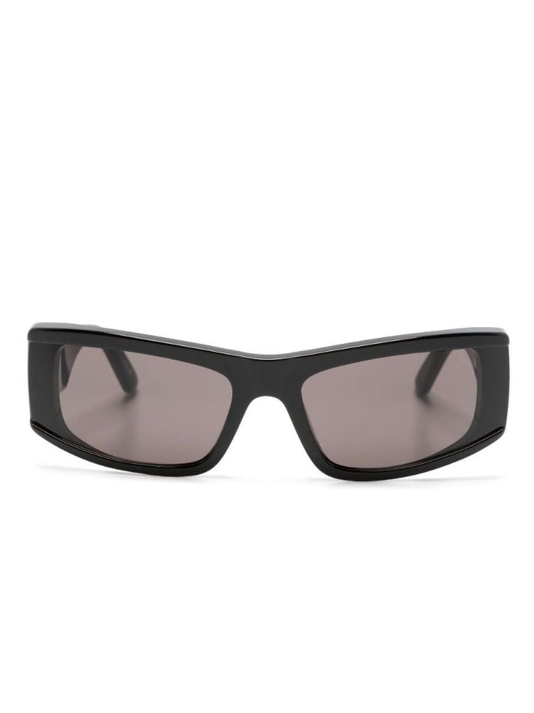 Black Logo Rectangular-frame Sunglasses