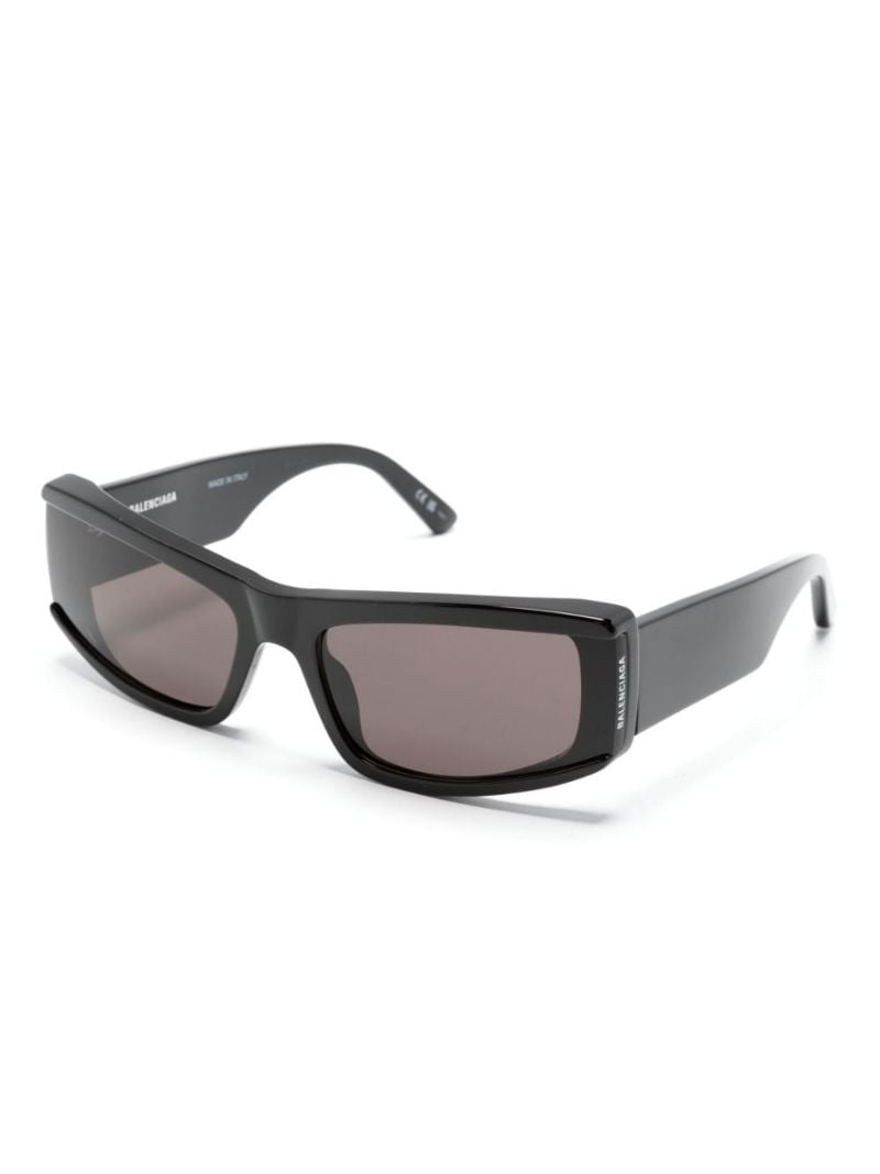 Black Logo Rectangular-frame Sunglasses