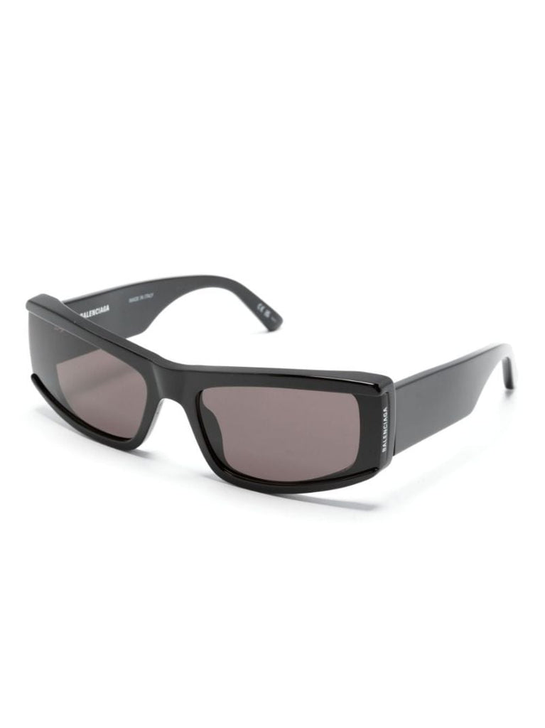 Black Logo Rectangular-frame Sunglasses