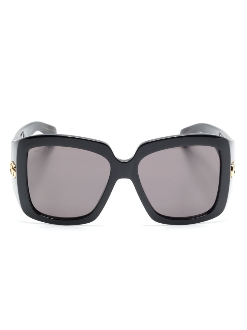 Black Gg Oversized Sunglasses