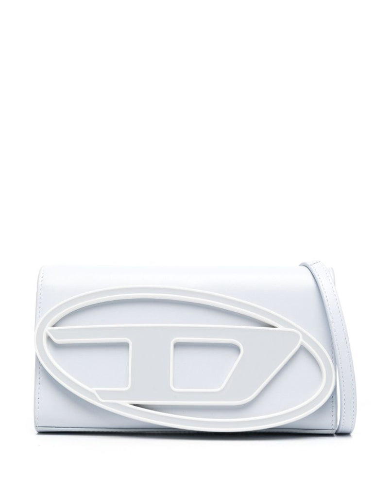Blue 1dr Leather Clutch Bag