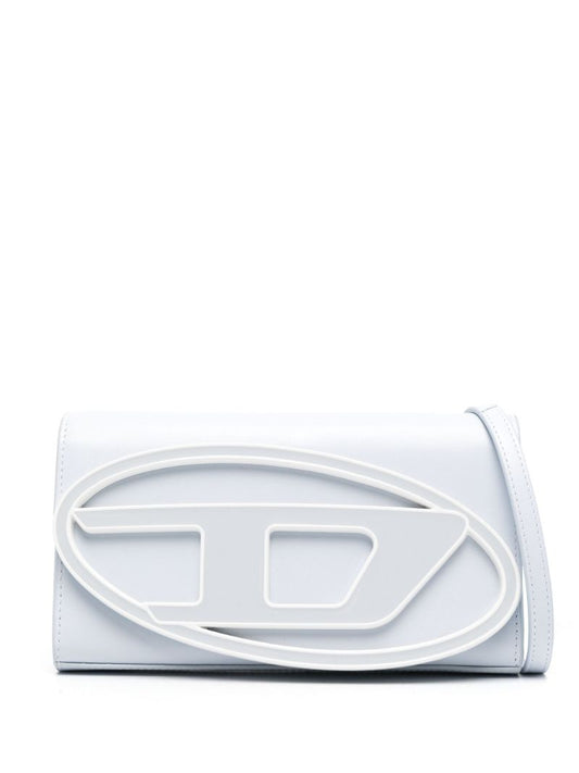 Blue 1dr Leather Clutch Bag