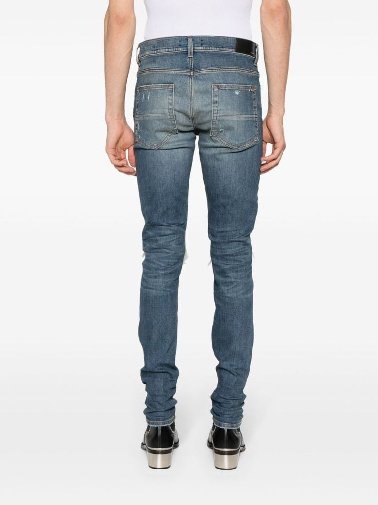 Blue Mx1 Distressed Skinny Jeans