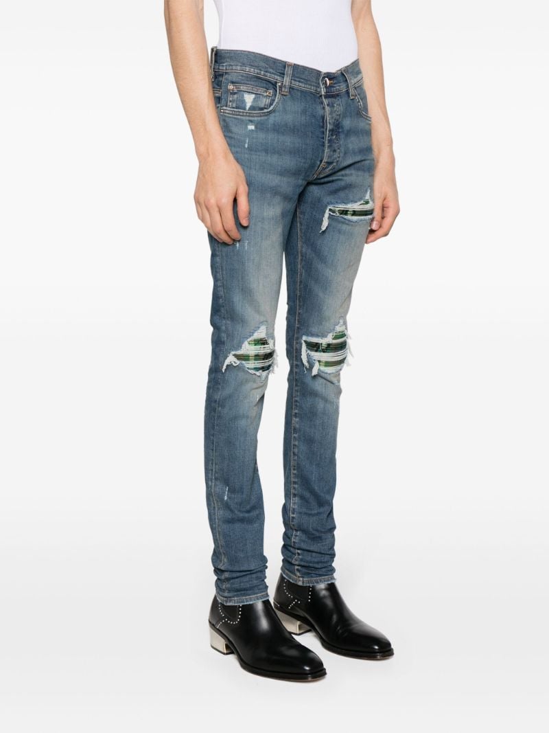 Blue Mx1 Distressed Skinny Jeans