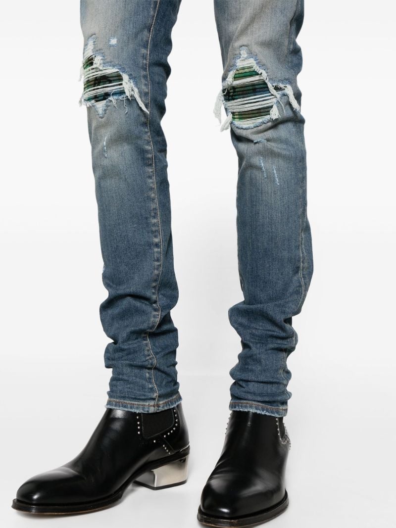 Blue Mx1 Distressed Skinny Jeans