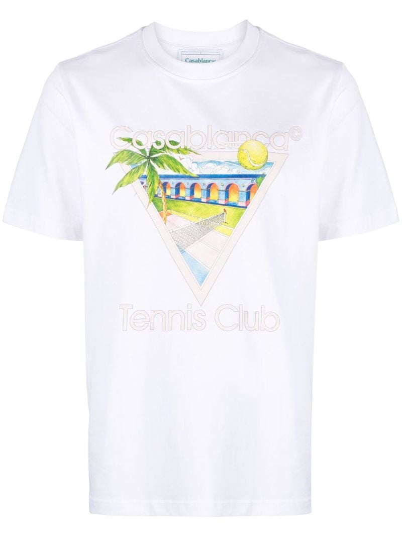 White Graphic-print Cotton T-shirt
