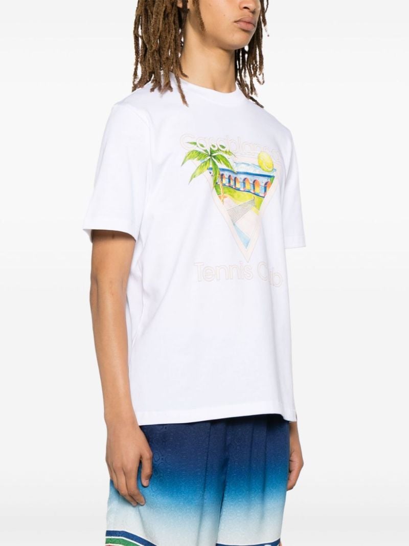 White Graphic-print Cotton T-shirt