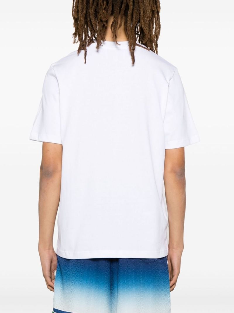 White Graphic-print Cotton T-shirt