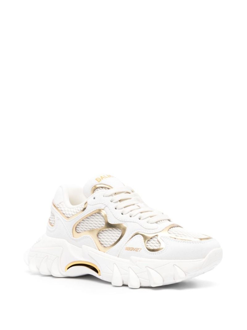 White B-east Panelled Sneakers