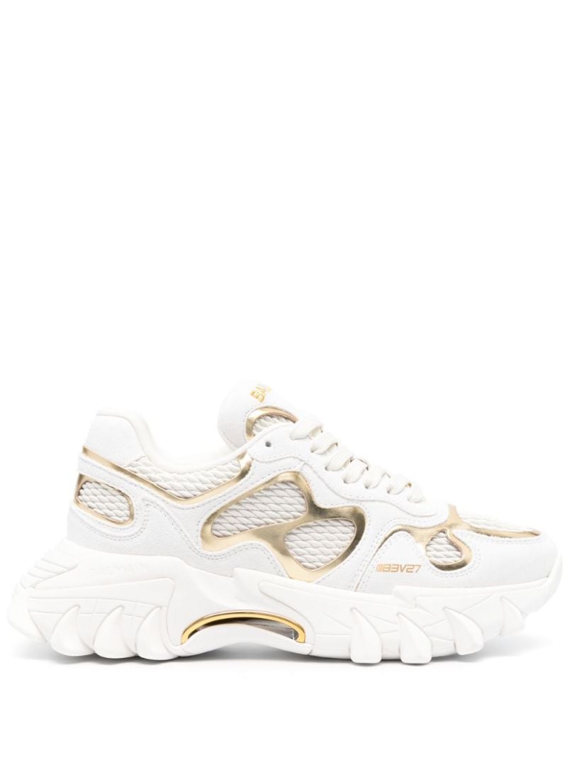 White B-east Panelled Sneakers
