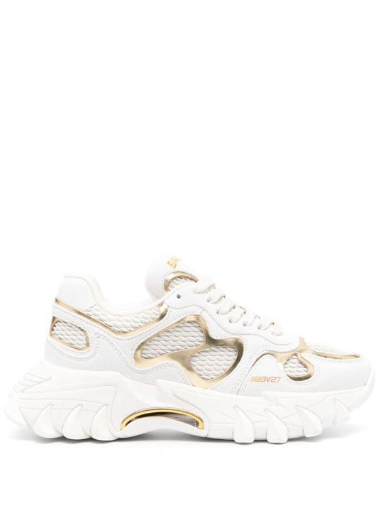 White B-east Panelled Sneakers