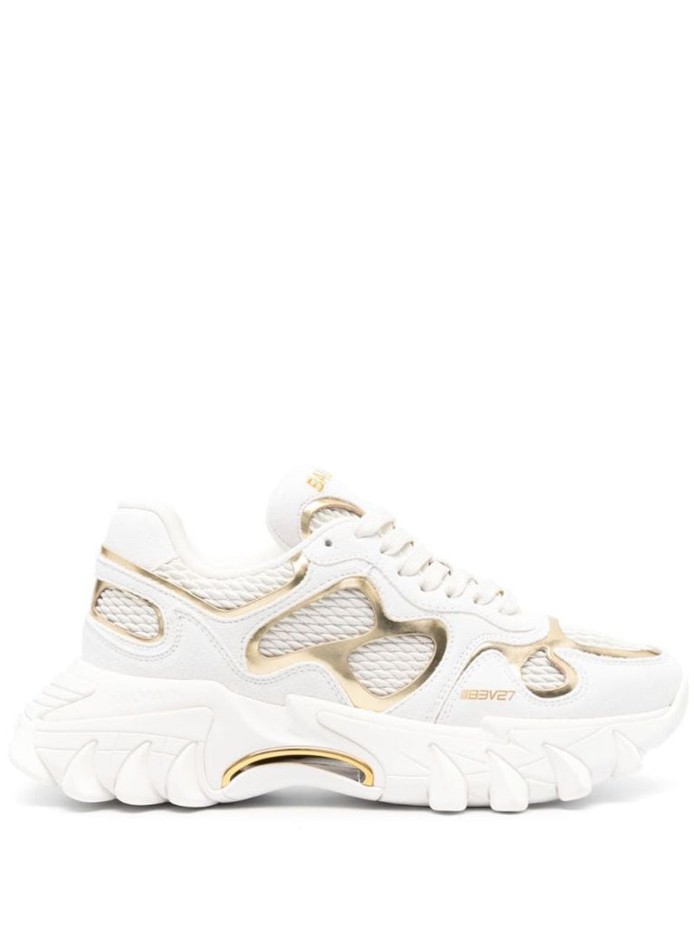 White B-east Panelled Sneakers