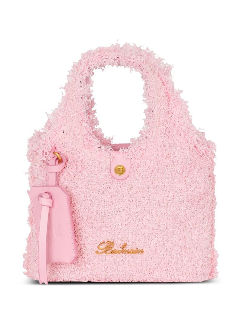 Pink B-army Grocery Tweed Bag