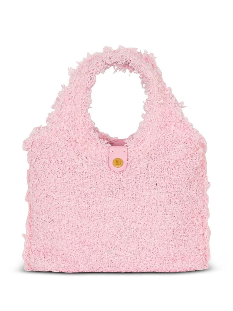 Pink B-army Grocery Tweed Bag