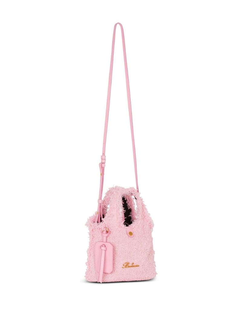 Pink B-army Grocery Tweed Bag