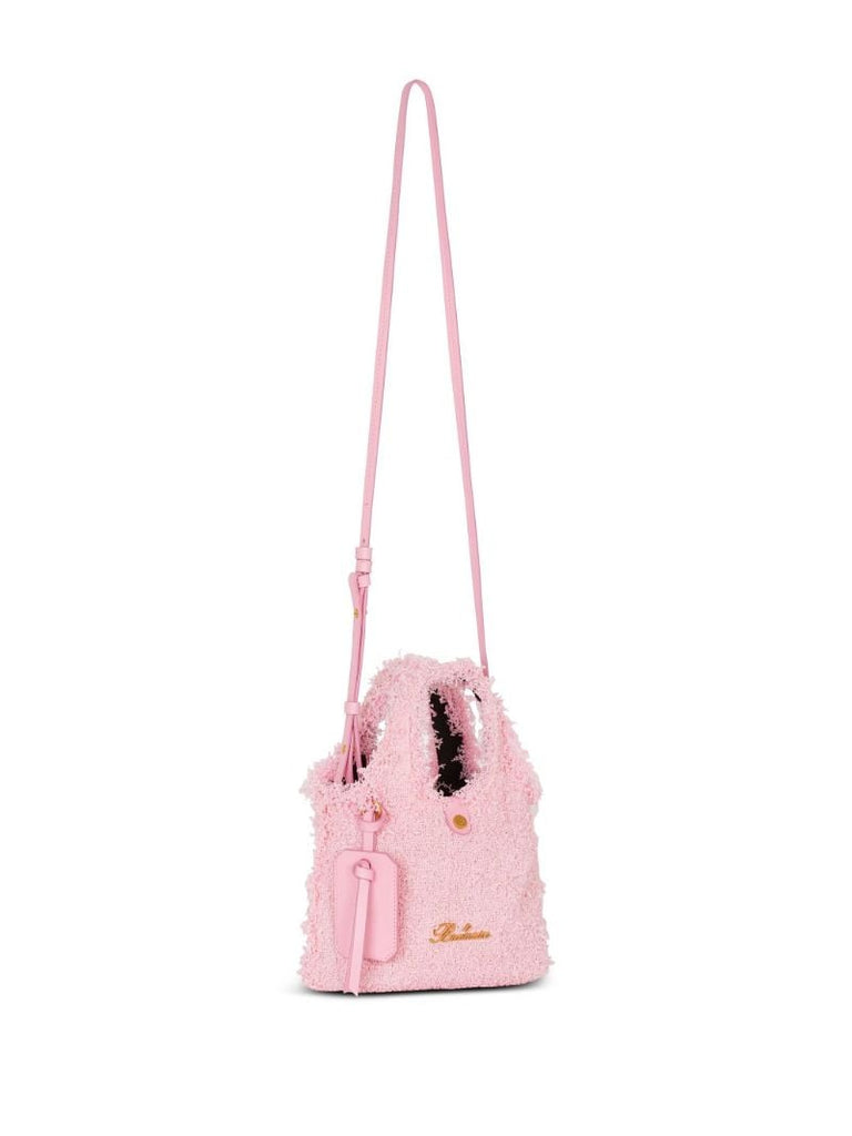 Pink B-army Grocery Tweed Bag