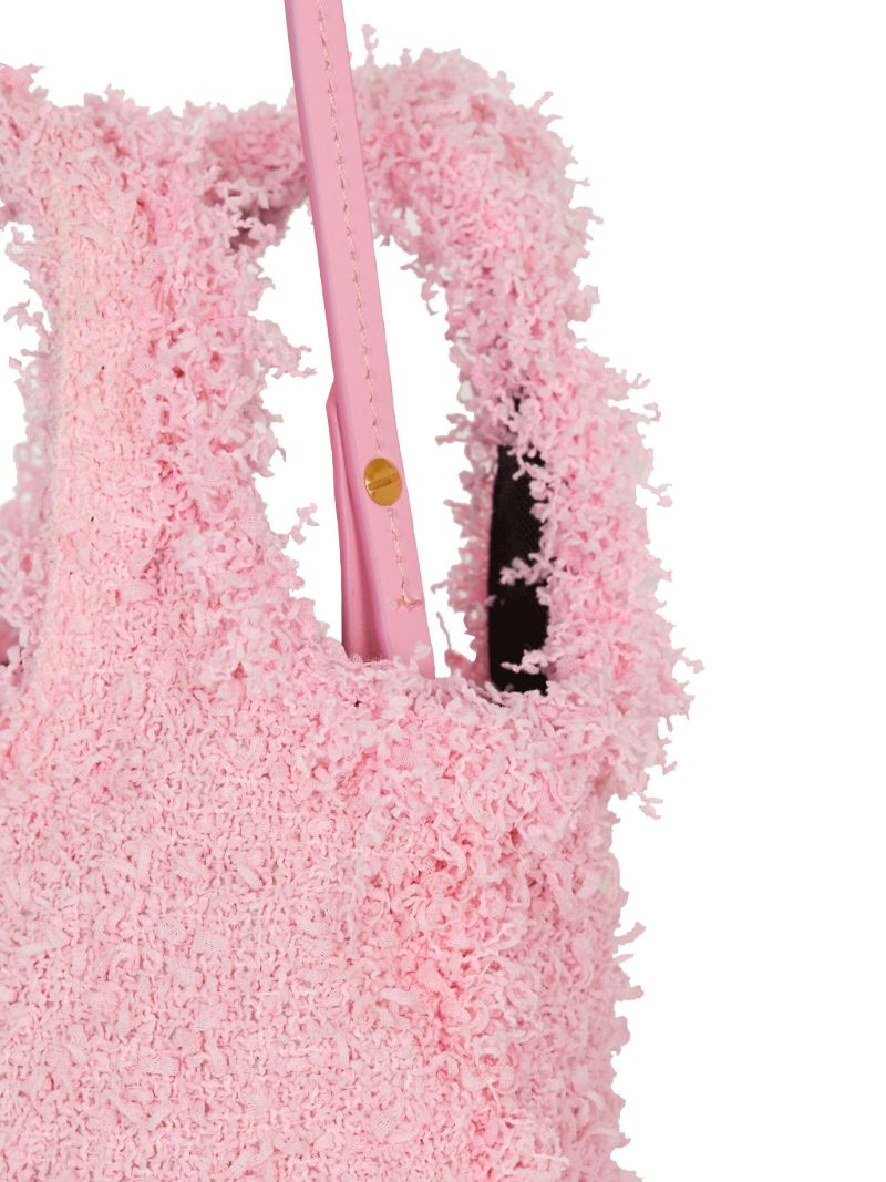 Pink B-army Grocery Tweed Bag