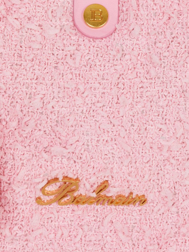 Pink B-army Grocery Tweed Bag