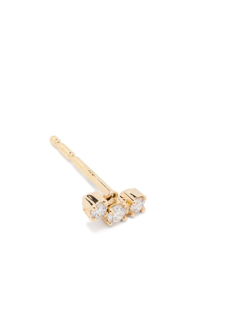 18k Recycled Yellow Gold Three Drops Diamond Earring
