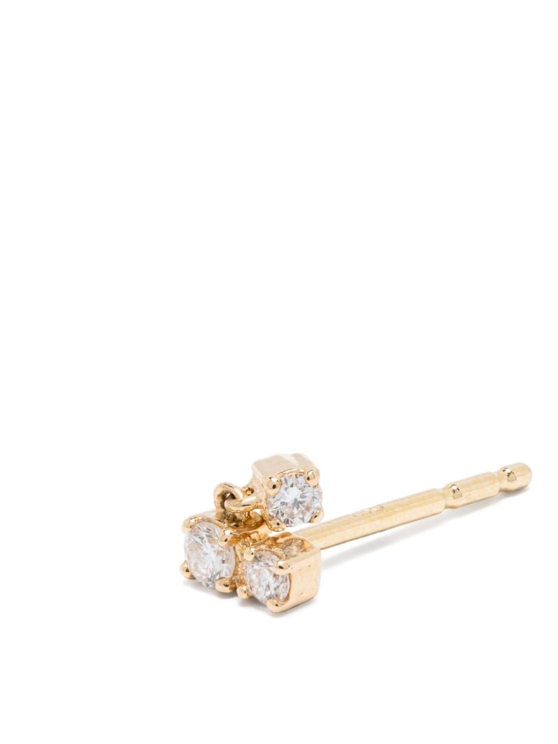 18k Recycled Yellow Gold Three Drops Diamond Earring