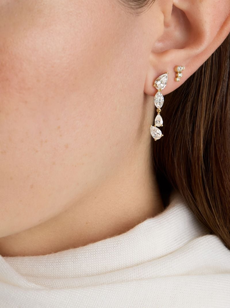 18k Yellow Gold Layla Diamond Earring